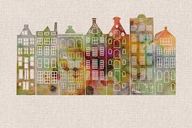 Amsterdam. Cityscape in earthy tones by Dina Dankers