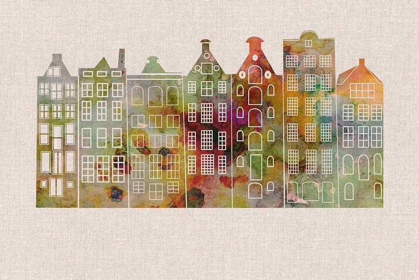 Amsterdam. Stadtbild in erdigen Tönen von Dina Dankers
