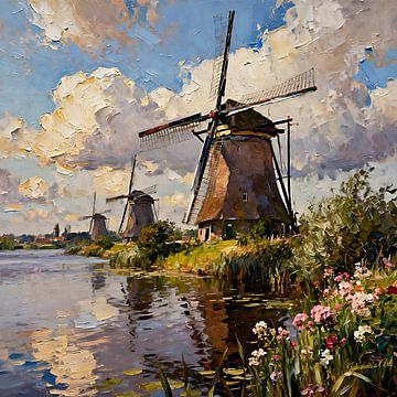 Kinderdijk Windmühlen, die Niederlande 1 von Johannas Art Creations