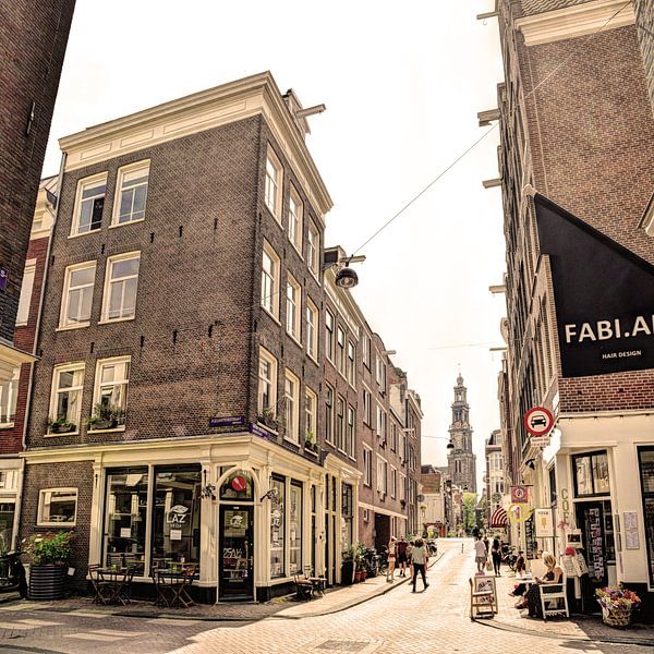 Jordaan Westerkerk Amsterdam Nederland van Hendrik-Jan Kornelis