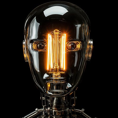 Hoofd lamp filament portret