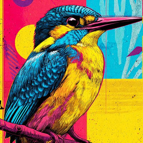 Pop Art Kingfisher No. 1