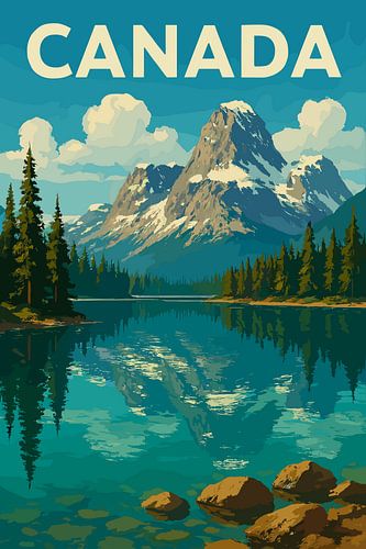 Lac Canada Montagnes Arbres Paysage