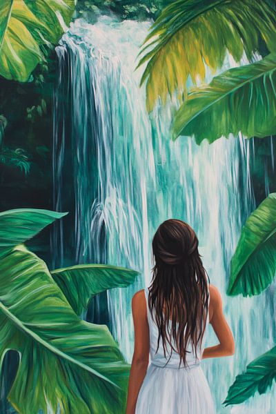 Ein Blick auf den Wasserfall von Poster Art Shop