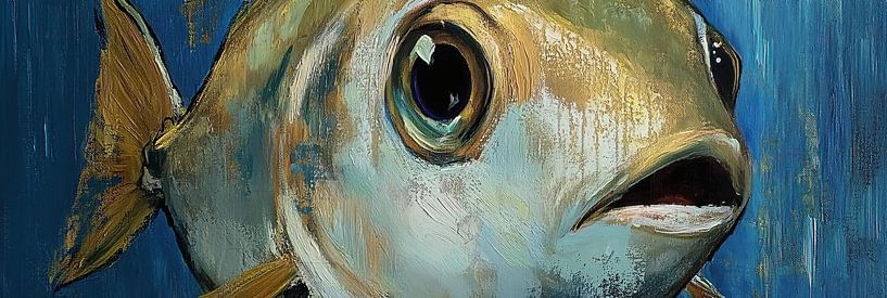 Fish Blue | Deep Blue Watcher by Wonderful Art