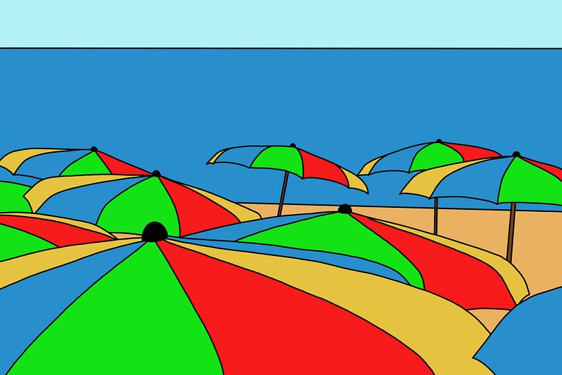 Parasols colorés par MishMash van Heukelom