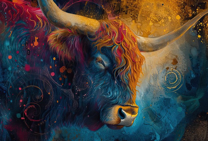 Scottish Highlander Cow | Scottish Highlander by Eye catching paintings
