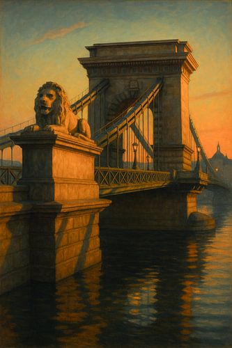 Budapest Morning Solitude: Széchenyi Bridge Pylon