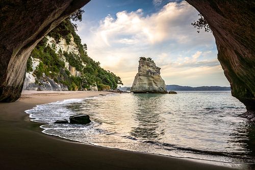 De beroemde Cathedral Cove, Coromandel peninsula, Nieuw-Zeeland