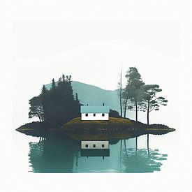 Tranquil landscape number three by Vlindertuin-Art
