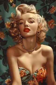 woman Glamour look retro style by Egon Zitter