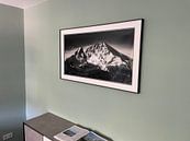 Photo de nos clients: Image en noir et blanc du Mont Watzmann avec des nuages dramatiques le matin. Berchtesgaden, Bavière par Daniel Pahmeier