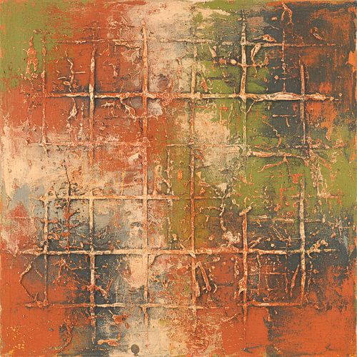 Original Abstraktes Gemälde in groben Strukturen (Arte Provera)