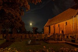 Full Moon above the graveyard by Wil de Boer