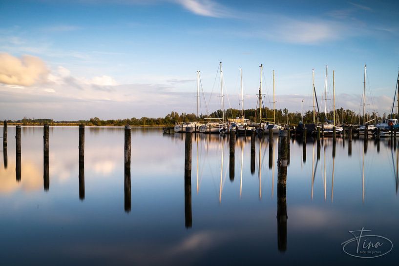 Lines game in the harbor by Tina Linssen