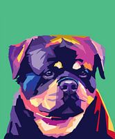Pop-art portretten van puppies