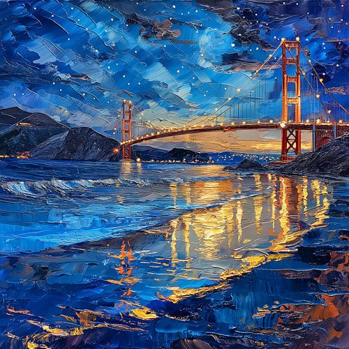 Pont du Golden Gate de nuit sur ARTemberaubend