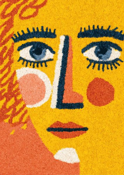 Illustration d'un portrait de femme haut en couleur par Niklas Maximilian