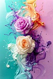 Elegantie in de stroom van kleur