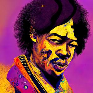 Jimi Hendrix art van Bert Nijholt