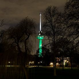 verlichtte Euromast in Rotterdam van Bert Weber