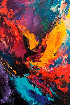 Colourful abstract painting by Poster Art Shop