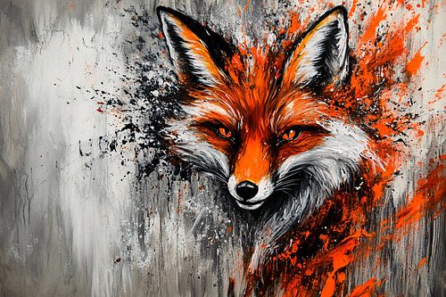 Abstracte vos in spatten