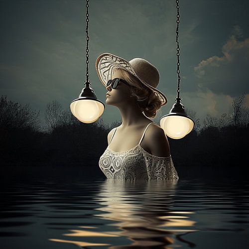 Surreal Symphony: The Dance of Light and Water