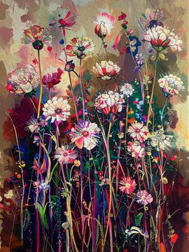 Enchanted Flower Garden - Ein wilder Blumenstrauß in Farbe von Studio Pieternel