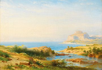 Seelandschaft Cefalù, Sicilië, Carl Morgenstern