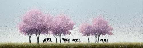 Pink Ribbon Field by Art Whims