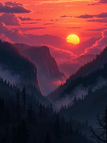 Zonsondergang Natuur van Rizal Azhari