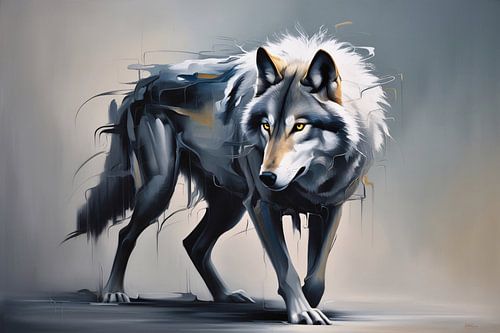 Minimalistisch berglandschap met boom