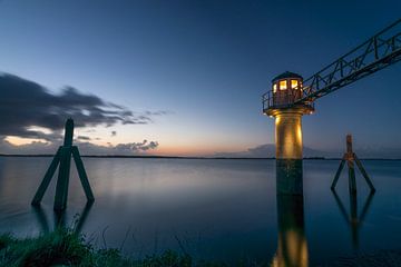 Prachtige vuurtoren in Friesland, Oostmahorn van Patrick Verhoef