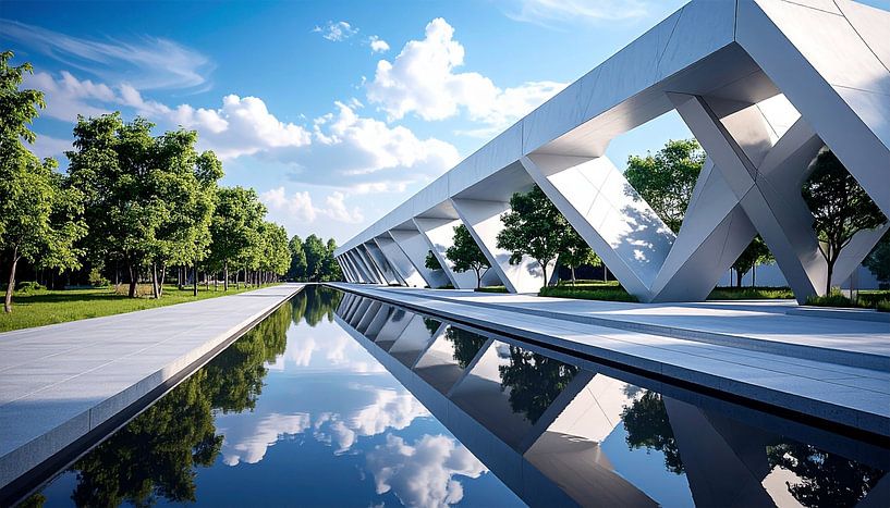Architecture with reflection by Mustafa Kurnaz