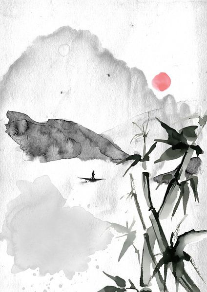 Blick auf den See von Lucia