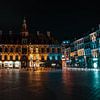 Vieille Bourse de Lille in de nacht van Paul Poot