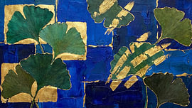 Ginkgo émeraude – Abstraction dorée sur Siti Zuliana