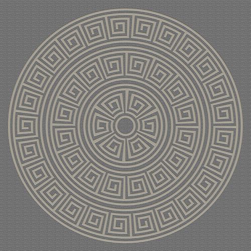 Grieks Meander patroon. Moderne abstracte geometrische kunst in zilvergrijs