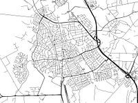 Map of Bussum in Black and Wite