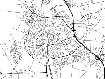 Kaart van Bussum in Zwart Wit van Map Art Studio