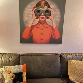 Customer photo: Bird watcher by Mirjam Duizendstra, on canvas