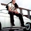James Dean sitzt auf einem Porsche Speedster von Bridgeman Images