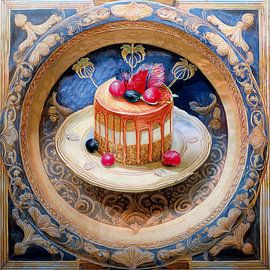 Een kunstwerk van een taart van Patricia Hofmeester