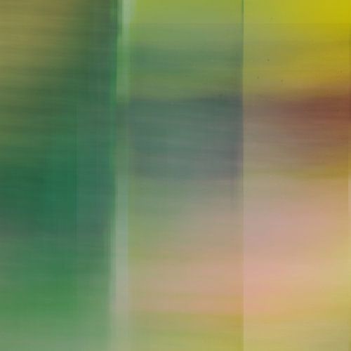 Veelkleurig metallic abstract in groen, roze, geel. Neonverloop I