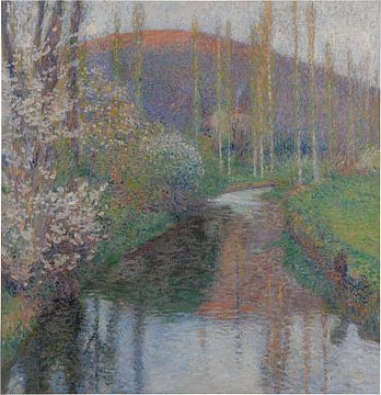 Flussufer im Frühling, Henri Martin