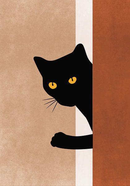 Curious kitten, boheimai slijl. by Bianca van Dijk