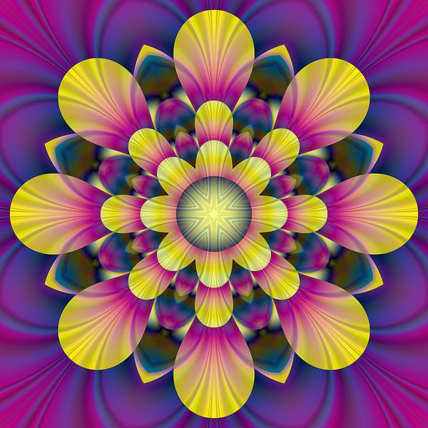 Flower in sunlight van Thea Walstra