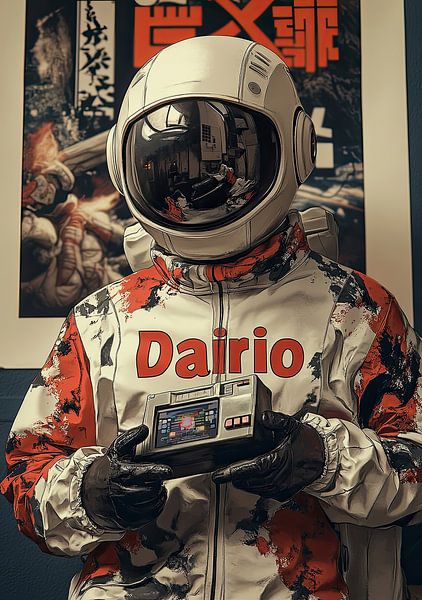 Weltraummann im Retro-Stil von Lufy