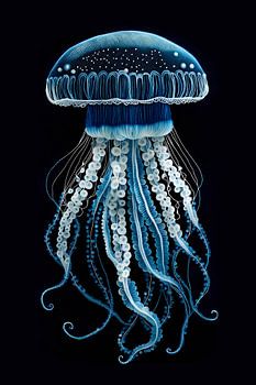 Blaue Delfter Qualle